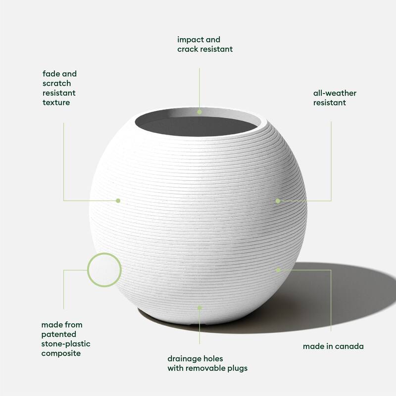 Veradek Strata Series Sphere 18'' Planter