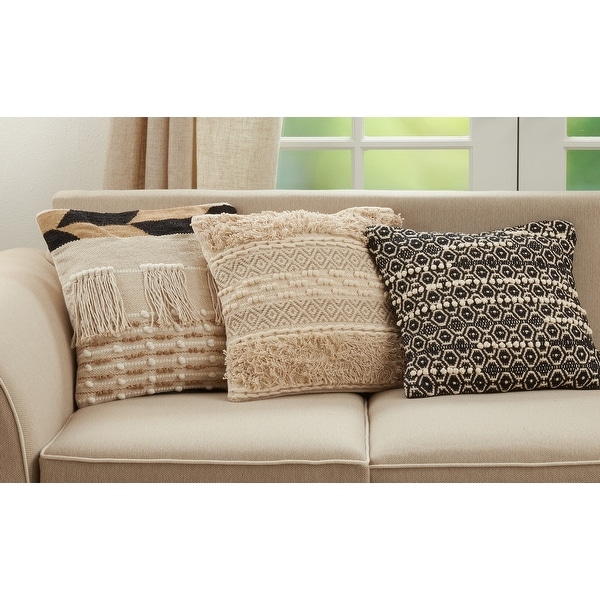 Throw Pillow With Dual Tone Moroccan Design On Sale Bed Bath