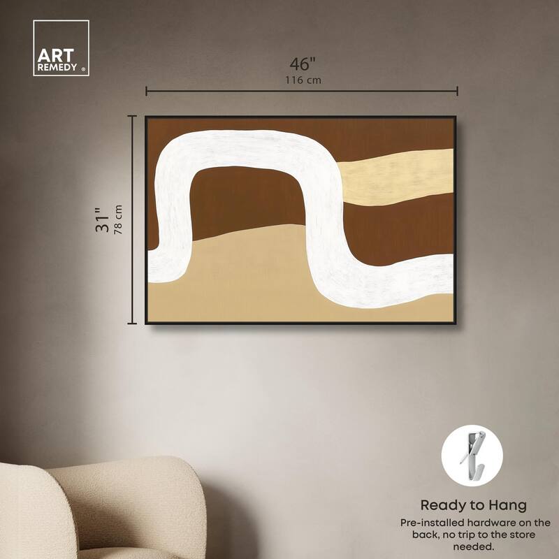 Minimal Wavy II Canvas by Art Remedy