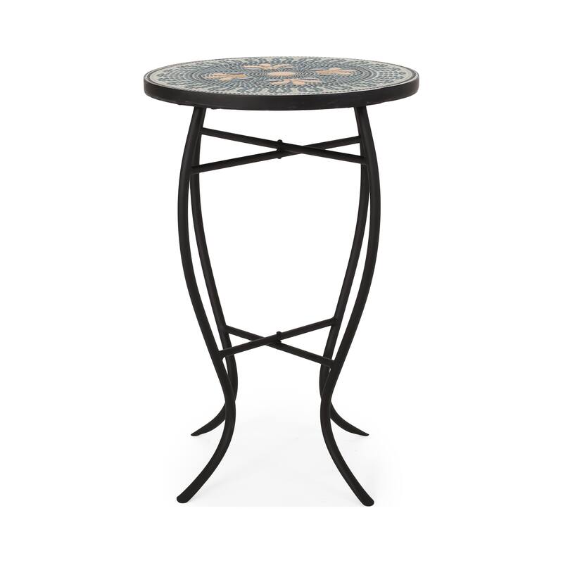 Bloomfield Outdoor Side Table with Tile Top by Christopher Knight Home