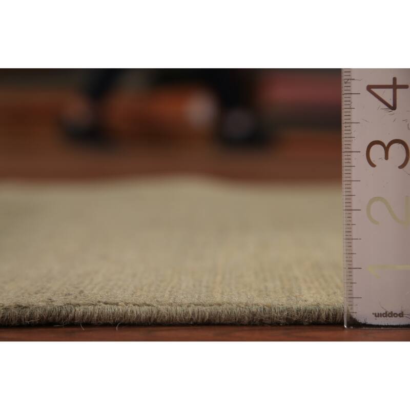 Green Gabbeh Oriental Runner Rug Hand-Knotted Hallway Wool Carpet - 2'8" x 10'9"