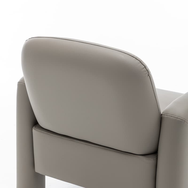 SEYNAR Modern PU Leather Accent Chair with Tubular Multifunctional Legs for Living Room Set of 2