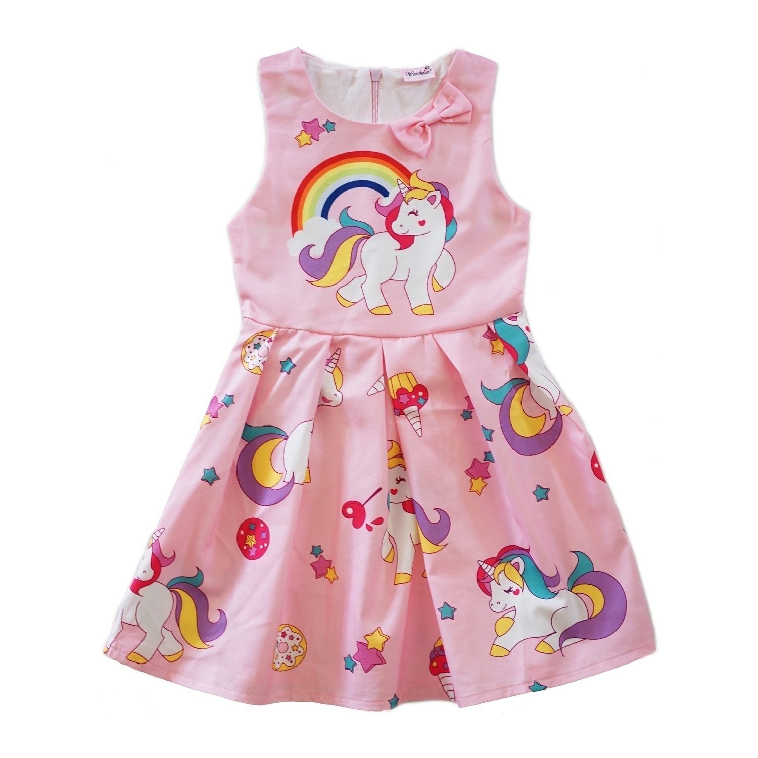 Crayon Kids Big Girls Blush Pink Cold Shoulder Rhinestone Bow Dress 8-14