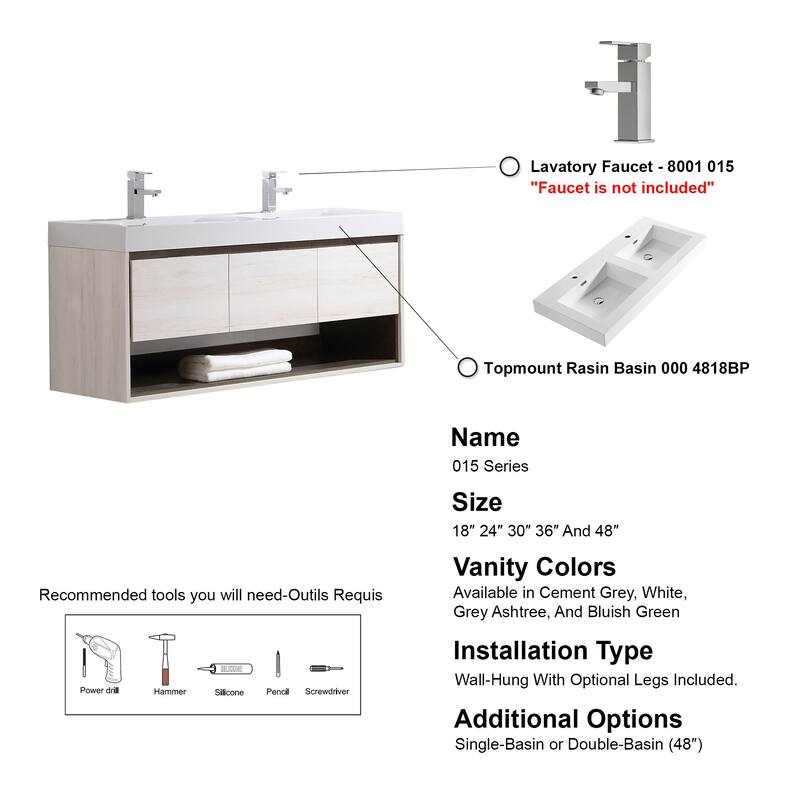 Laila 48" Double Bathroom Vanity Set