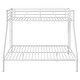 preview thumbnail 7 of 8, White Twin XL over Queen Size Metal Bunk Bed with Ladder, Fence and Guardrails for Kids, Boys and Girls, Bedroom