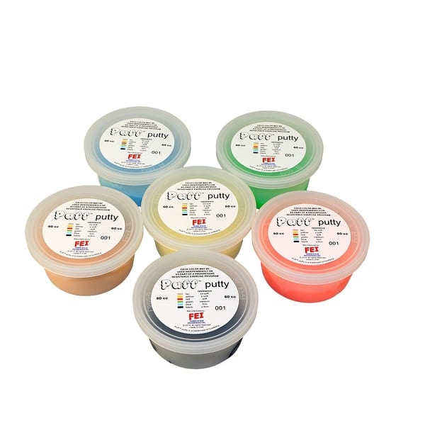 Puff LiTE Exercise Putty - 6 piece set - 90cc - 1 of each Puff LiTE Exercise Putty - 6 piece set - 90cc - 1 of each