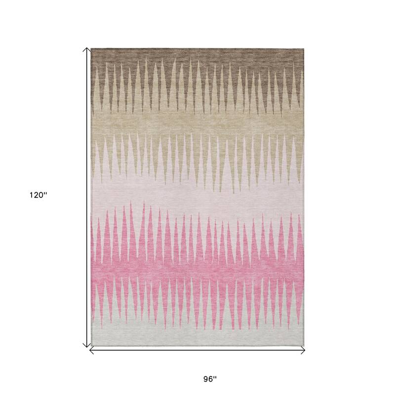 HomeRoots Striped Transitional Rectangle Outdoor Rug