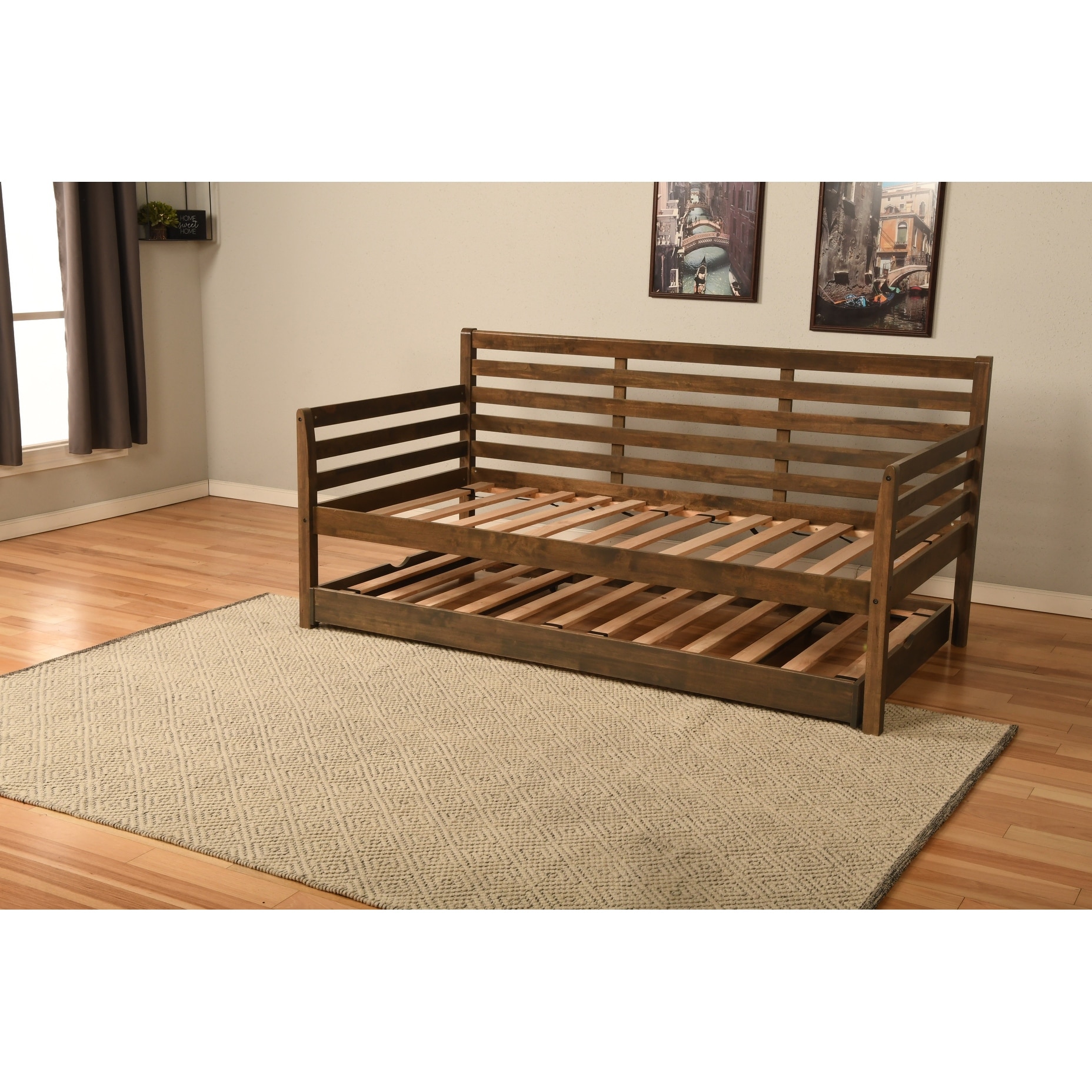 Somette Boho Daybed with Additional Pop Up Bed (Mattresses Not Included)