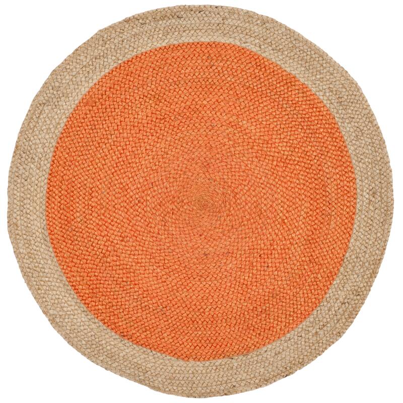 SAFAVIEH Handmade Natural Fiber Charlyne Bordered Round Jute Rug