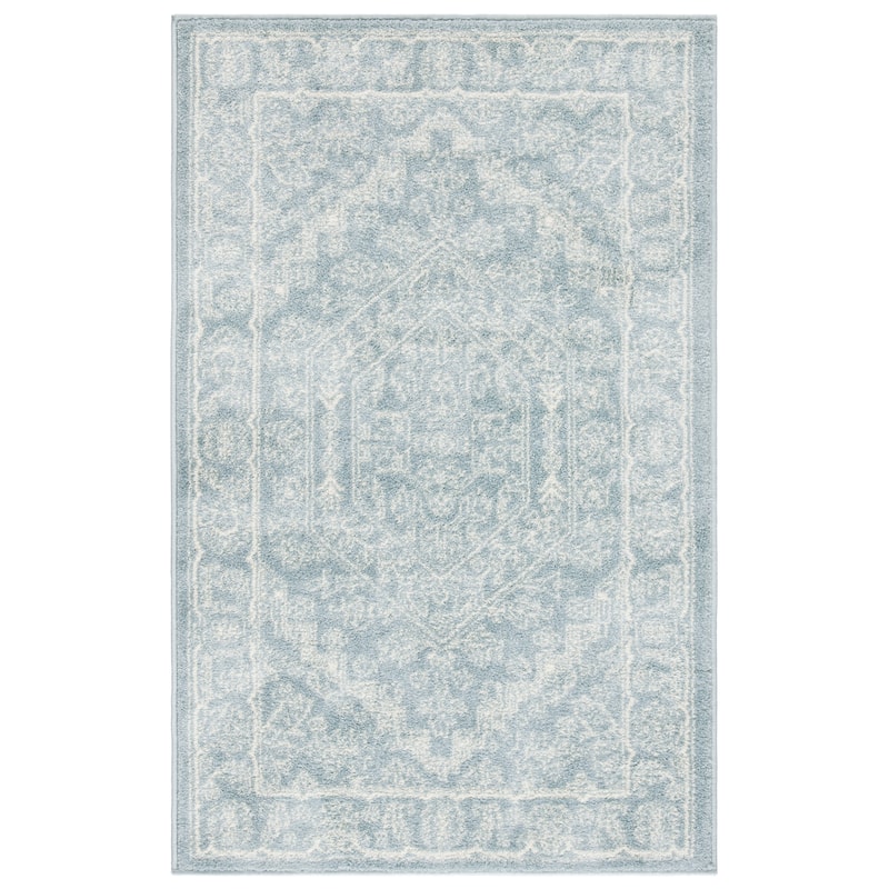 SAFAVIEH Adirondack Sian Rustic Oriental Medallion Rug - 4' x 6' - Slate/Ivory