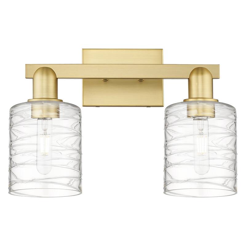Innovations Lighting Endless Possibilities Arcadia - Cobbleskill - 2 Light 16" Bath Vanity Light - Deco Swirl/Satin Gold