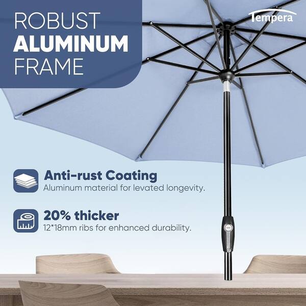 3 sided patio umbrella Fiberglass 3-Tier Patio Umbrella