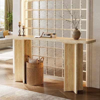 63-Inch Modern Console Entryway Table, Long Sofa Table