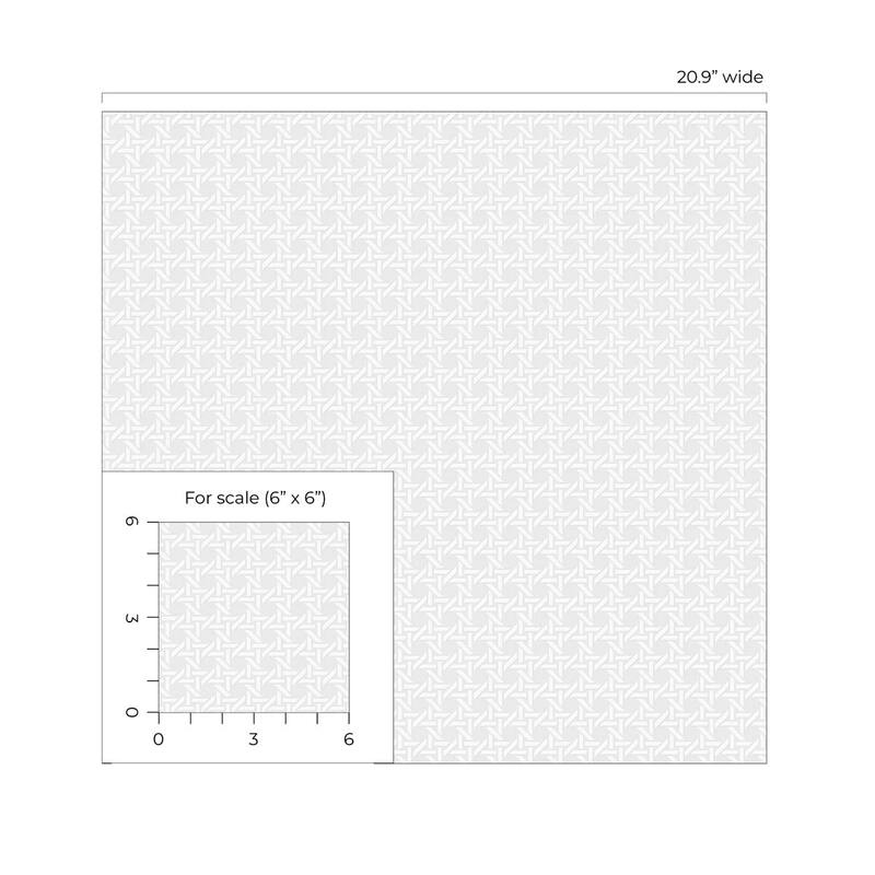 Seabrook Designs Off-White Wicker Paintable Unpasted Wallpaper - 20.9 in. W x 33 ft. L