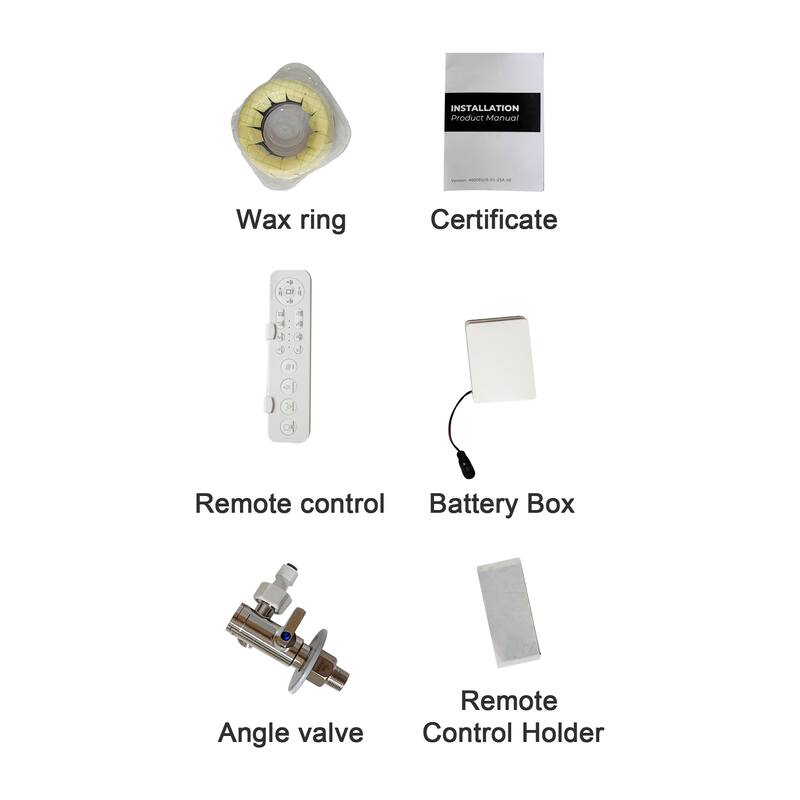 Smart Toilet with Automatic Lid, Heated Seat, Foot Sensing Flush, Warm Air Dryer & Self-Cleaning Nozzle with Built-in Tank