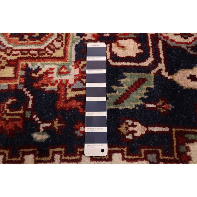 ECARPETGALLERY Hand-knotted Serapi Heritage Dark Navy Wool Rug - 5'11 x 9'9