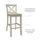 preview thumbnail 10 of 19, Linon Copper Grove Frunza Wooden 30-inch X-back Bar Stool