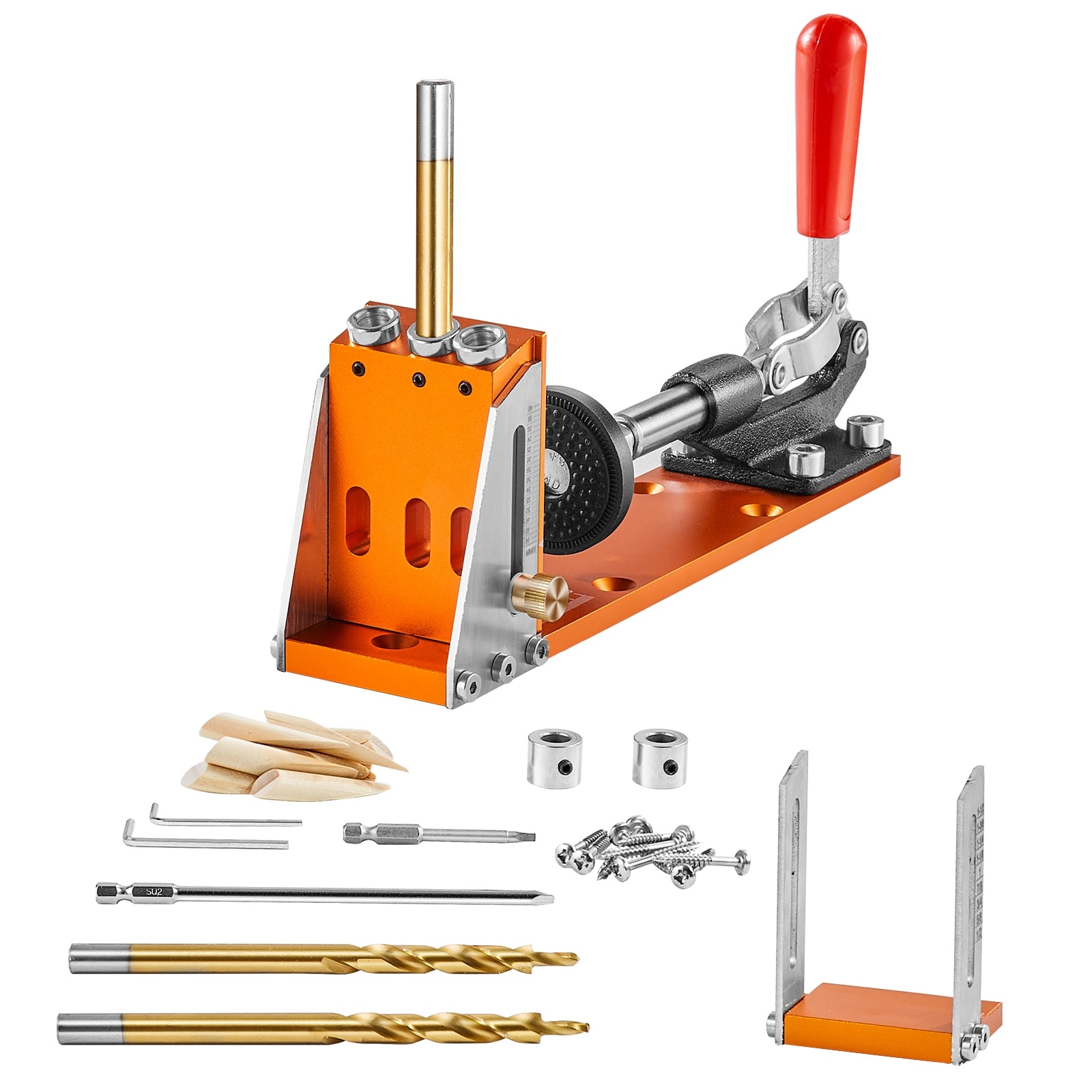 VEVOR 30 & 34 Pcs Pocket Hole Jig Kit Adjustable & 11 Fixed C-clamp  Fixture Step Drills Wrenches Square Drive Bits Toolbox - Bed Bath & Beyond  - 39086936