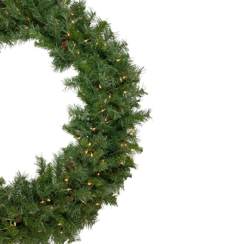 Black River Pine Artificial Christmas Wreath, 48-Inch, Clear Lights