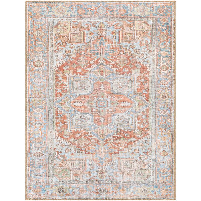 Livabliss Farhad Traditional Medallion Machine Washable Area Rug