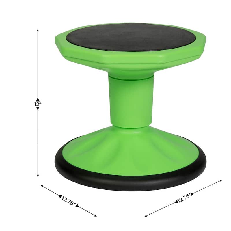 Commercial Fixed Height Collaborative Wobble Stool - 12.75"W x 12.75"D x 12"H