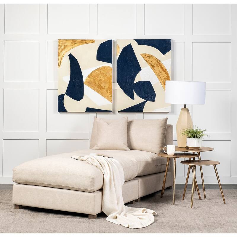 Modern Gold Metal Round Side End Table with 3-Leg Base for Living Room Bedroom or Entryway