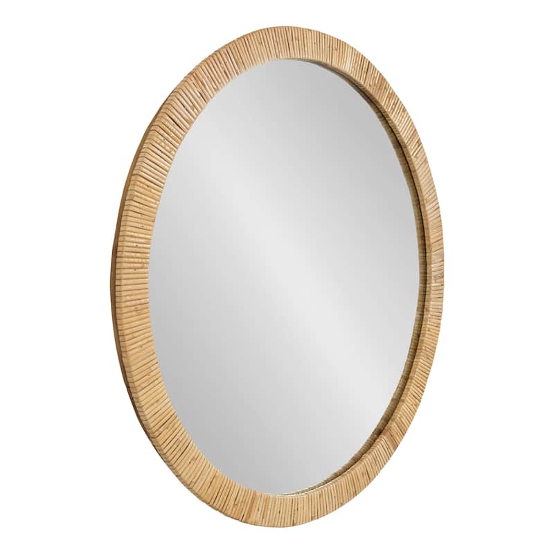 Kate and Laurel Rahfy Framed Wall Mirror - 28" Diameter