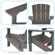 preview thumbnail 13 of 102, BONOSUKI Patio Adirondack Chair w/Cupholder,Weather Resistant-Set of 4
