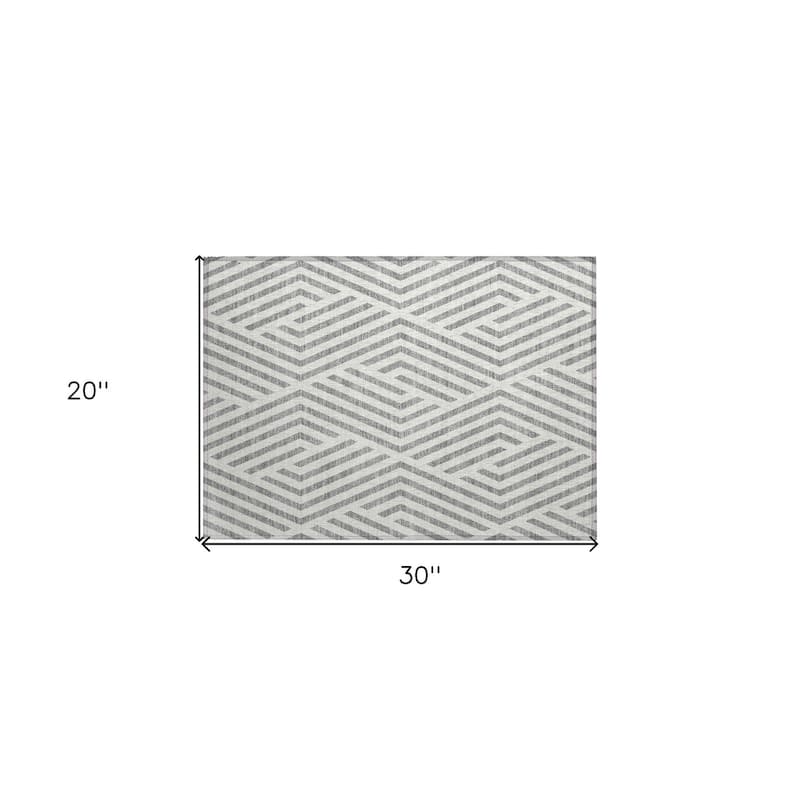 Alnaz Sleek Geometric Weather Resistant Blended Style Outdoor Rug