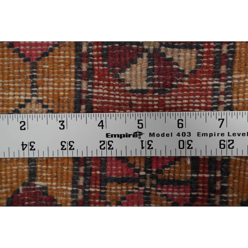 Hand Knotted Oriental 100% Wool Carpet Traditional Tribal Red Meshkin Area Rug - 10' 0'' X 4' 9''