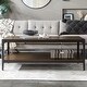 preview thumbnail 15 of 22, Middlebrook Witten 46-inch Angle Iron Coffee Table Dark Walnut
