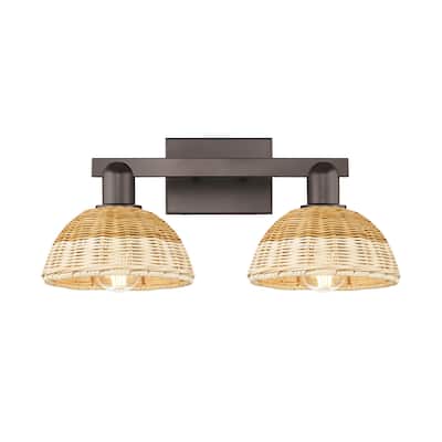 Innovations Lighting 716-2W-11-16 Natural Ballston Dome Vanity Natural