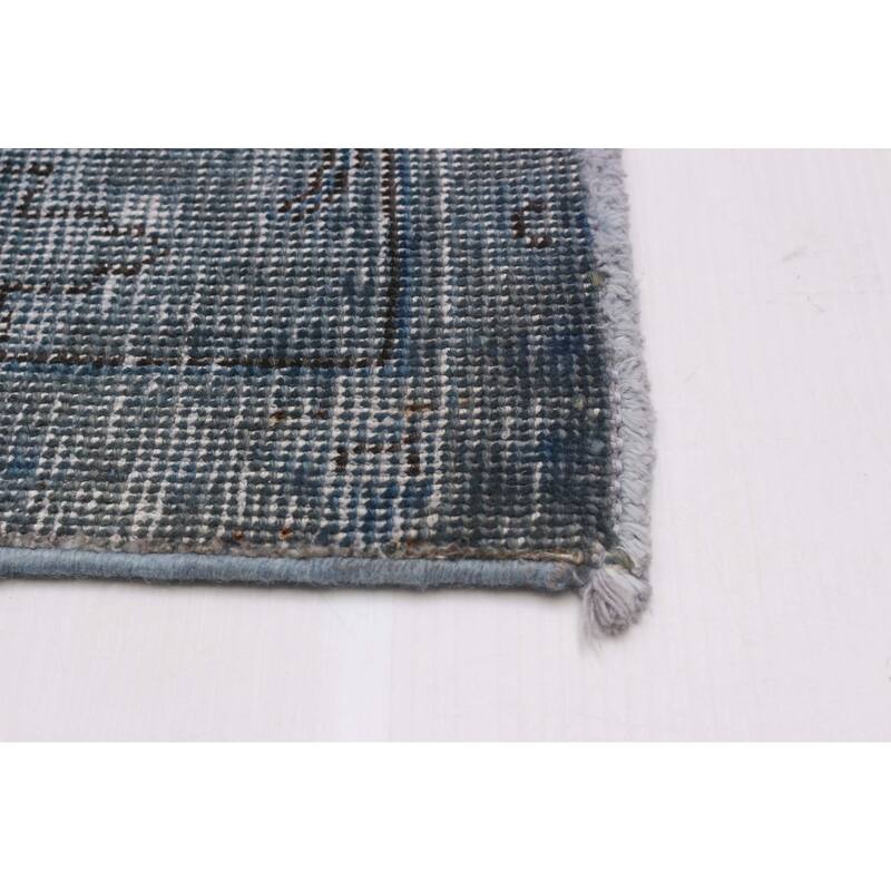 ECARPETGALLERY Hand-knotted Color Transition Denim Blue Wool Rug - 9'4 x 12'6
