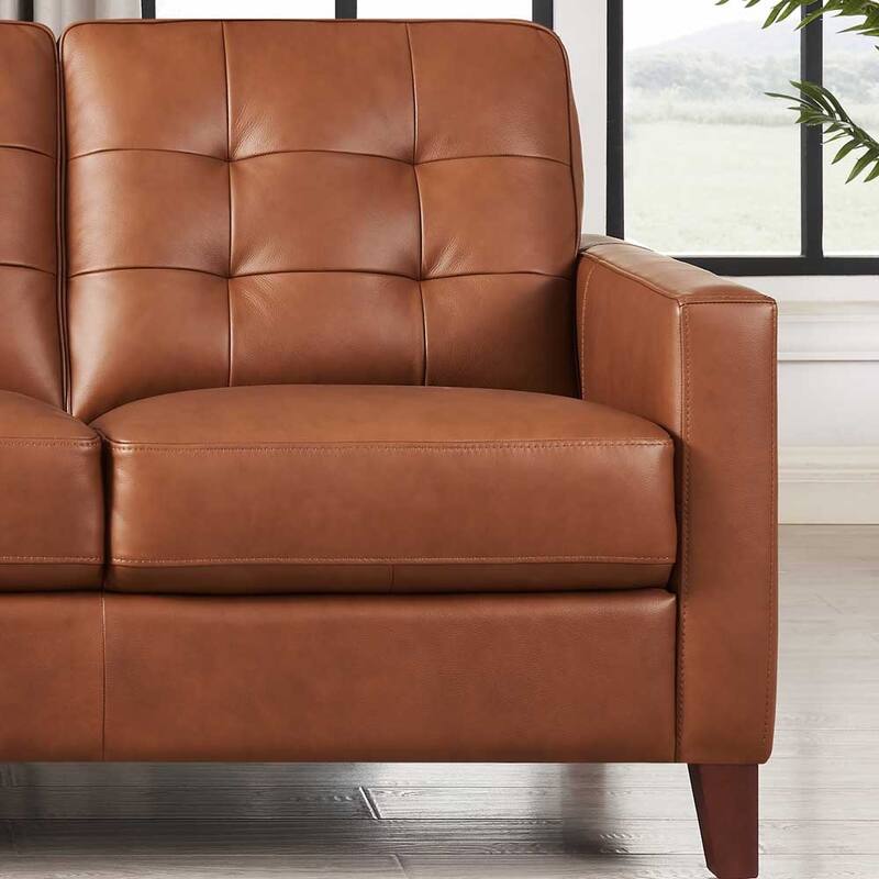 Hydeline Aiden Top Grain Leather Sofa and Chair Set