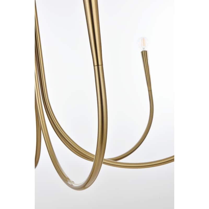 Elegant Lighting LD722D42 Layne 6 Light 42" Wide Taper Candle Style