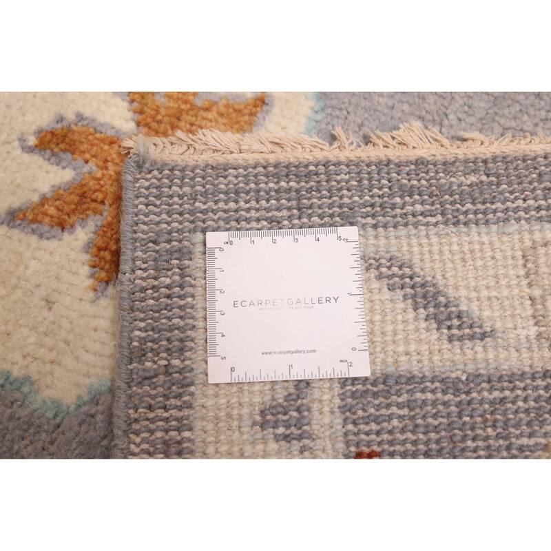 ECARPETGALLERY Hand-knotted Modern Oushak Grey Wool Rug - 7'11 x 9'11