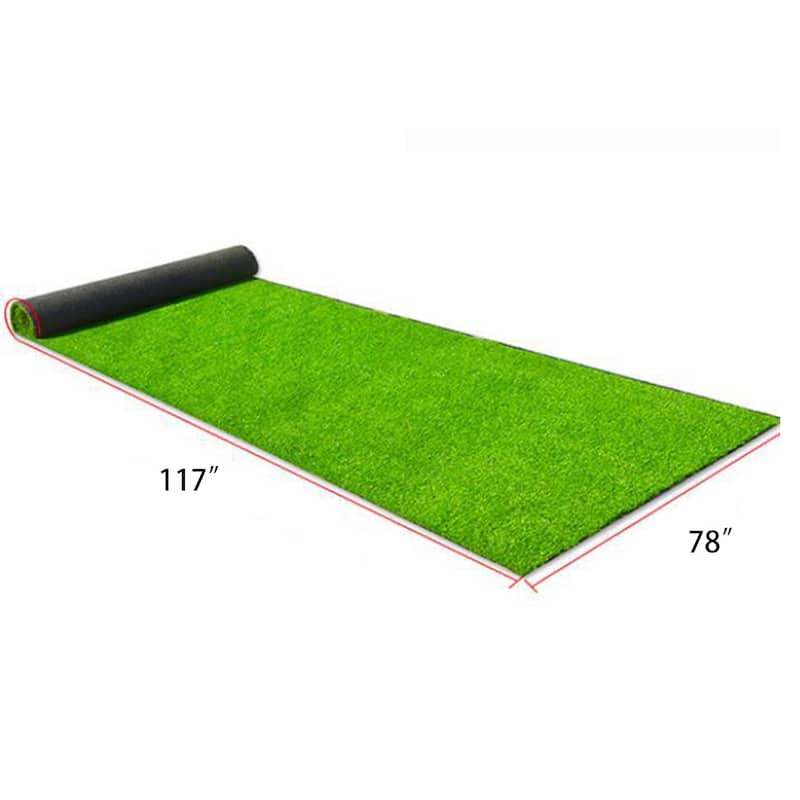 Indoor/Outdoor Artificial Grass Turf Area Rug - 117"x78"