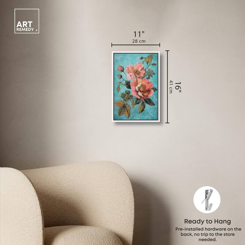 Floral Azure Ascent I Canvas by Art Remedy