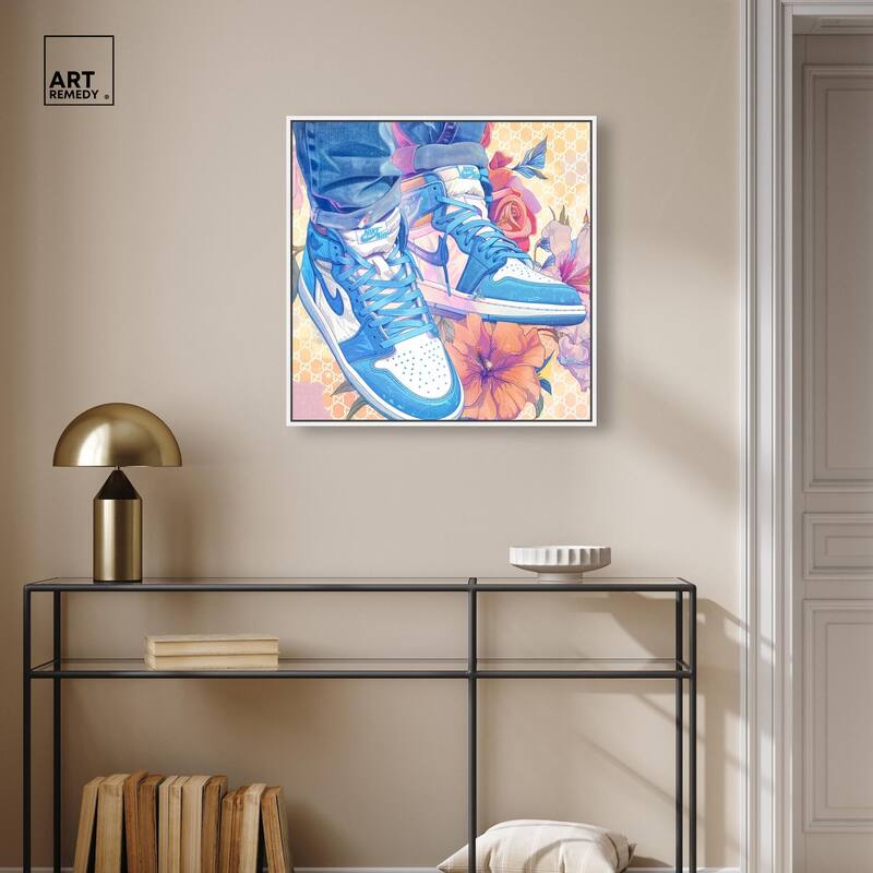 Sneakers in Bloom Canvas by Art Remedy