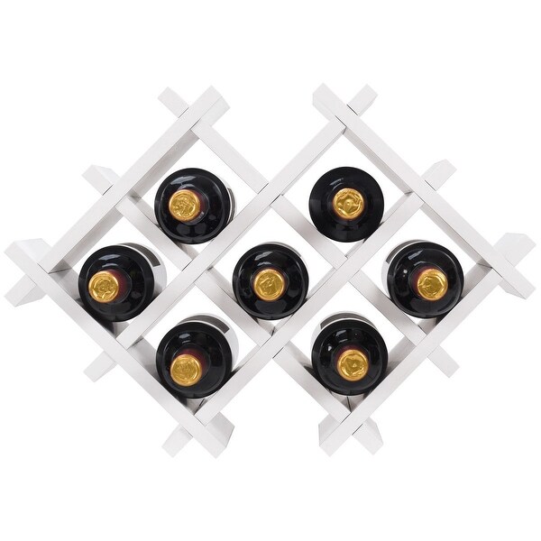 Set Of 5 Wall Mount Wine Rack Set W Storage Shelves And Glass