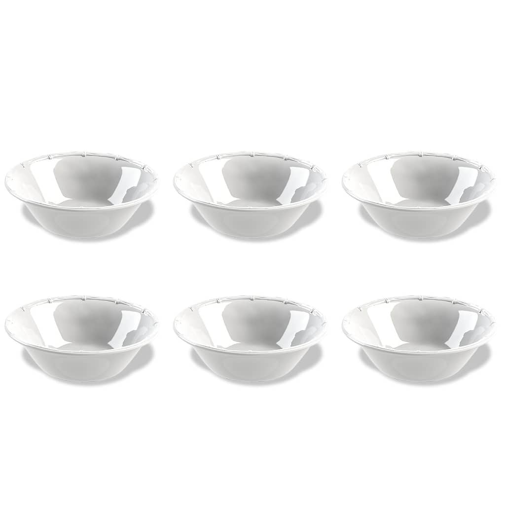 Abode Homewares by TarHong Bamboo Raised Rim Small Bowl , 6.5", 17.7 oz, Set of 6