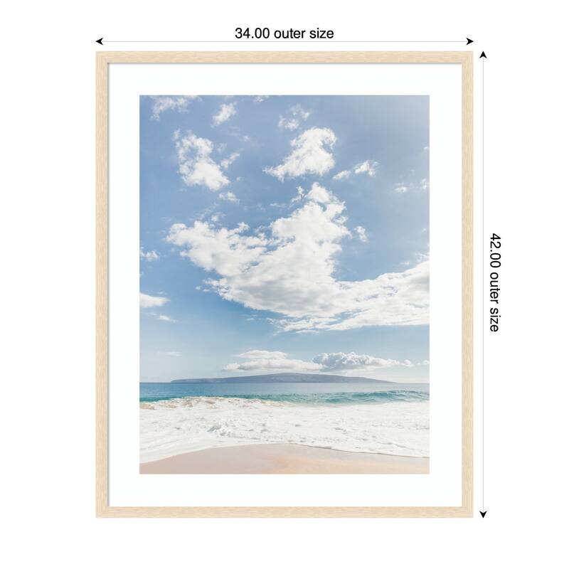 Kate and Laurel Framed Art Beach by Alicia Abla