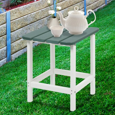Aoodor 19-Inch Adirondack Square Outdoor Side Table - N/A