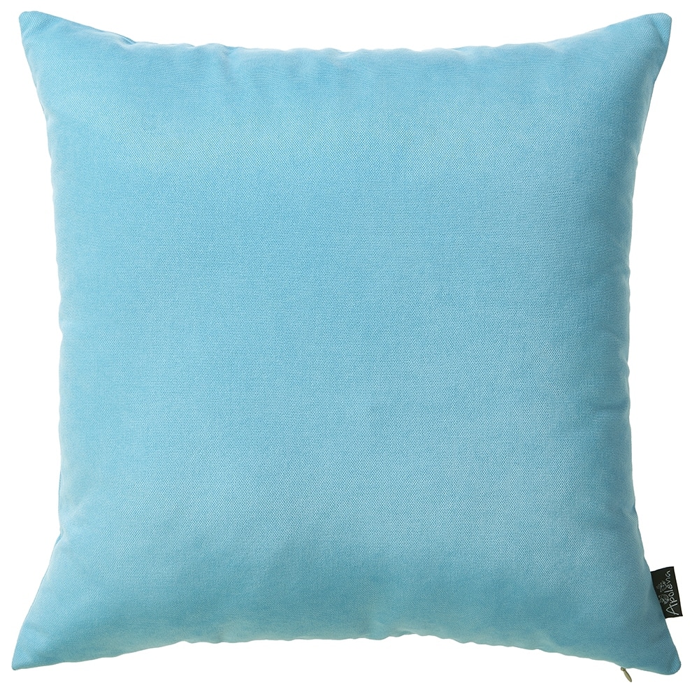 Set Of 2 Aqua Blue Brushed Twill Decorative Throw Pillow Covers Set Of 2 Aqua Blue Brushed Twill Decorative Throw Pillow Covers