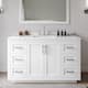 Option White / White Quartz Top / Brushed Nickel Hardware