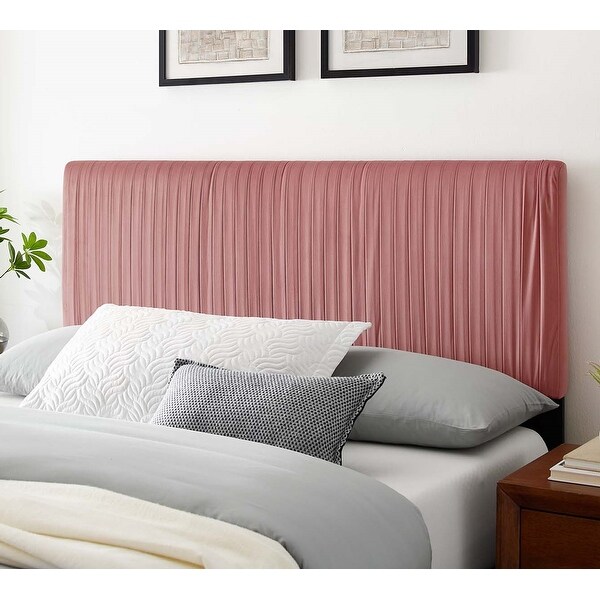 Velvet shop pink headboard