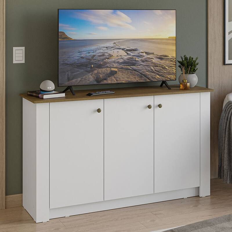 Madesa TV Stand & Storage Cabinet 3 Doors Wooden Unit for Living Room