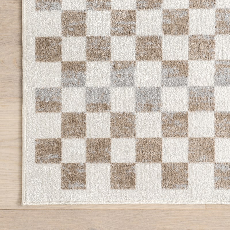 Nuloom Lulie Checkered Machine Washable Area Rug