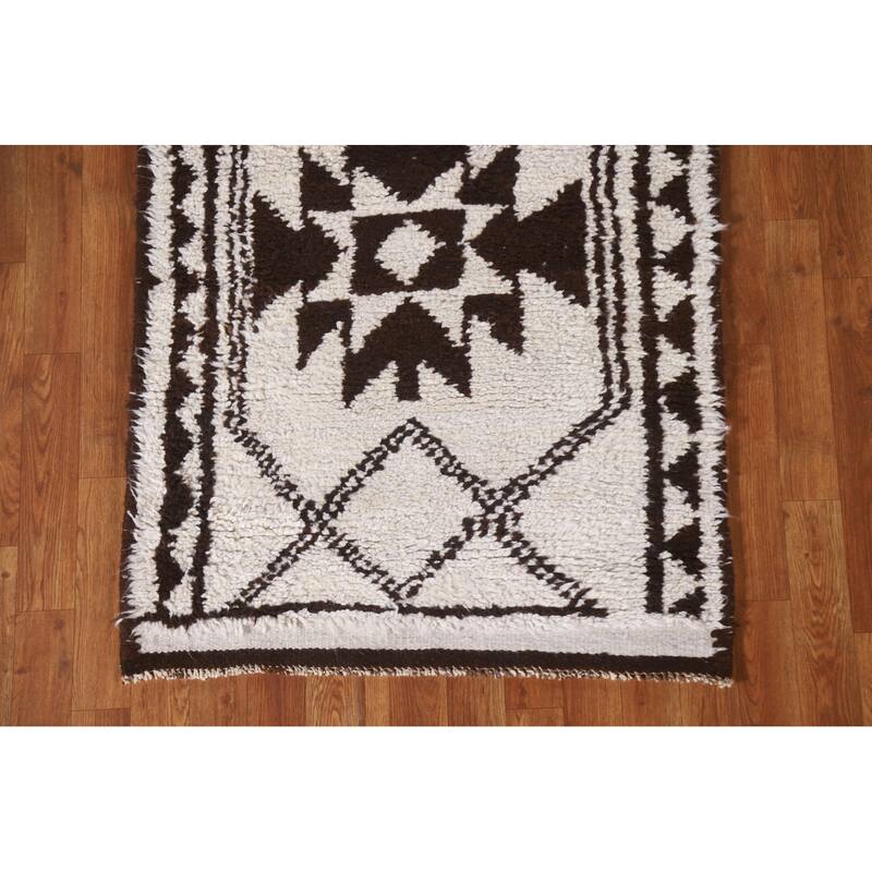 Tribal / Geometric Anatolian Turkish Runner Rug Handmade Wool Carpet - 2'11"x 9'9"