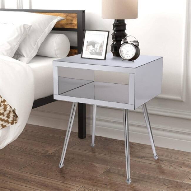 Mirror End Table,Nightstand&Side Table